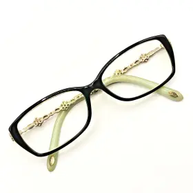 At3925813 Tiffany & Co. And Womens Black Green Eyeglasses Frame Only 54 15 135 Crystal Detail