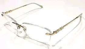 Tf1110h-b Tiffany & Co. And 6001 Gold Blue Rimless Eyeglasses Frame 53-16 135