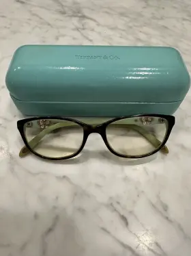 Tf2051-b Tiffany & Co. And 8134 Tortoise Blue Cat Eye Eyeglasses 51-16 135 Tf2051-b Tiffany & Co. And 8134 Tortoise Blue Cat Eye Eyeglasses 51-16 135