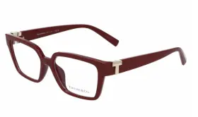 Tf2232u Tiffany & Company New And Co. Eyeglasses Tf 2232-u 8366 55-16 140 Red Frames With Gold T Logos
