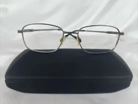 18-140 Titanflex M980 Mens Eyeglasses Frames Black 53 B 36 With Hard Case