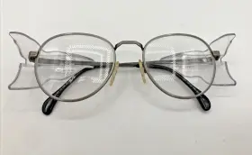 Pc251 Titmus Hudson Z87 -135 Pewter Round Eyeglass Frames Side Shields