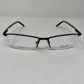 58-18-145 Tlg Nu015 Thin Light Glass Titanium Eyewear C02 Black Eyeglasses K885
