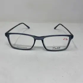 55-18-145 Tlg Nu058 Thin Light Glass Titanium Eyewear C02 Gray Eyeglasses Uc35