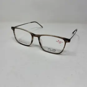 53-18-148 Tlg Nu061 Thin Light Glass Titanium Eyewear C02 Brown Silver Xu74