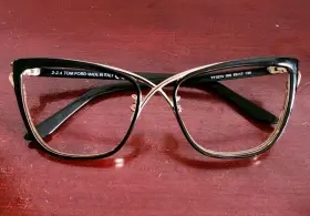 53o17 Tom Ford 5272 Tf 005 135 Black Gold Eyeglass Frame. Made In Italy