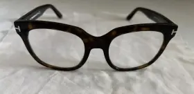 Tf5537-b Tom Ford 5537-b 001 Black Blue Block Eyeglasses - Frames Only 52-20 Tortoise