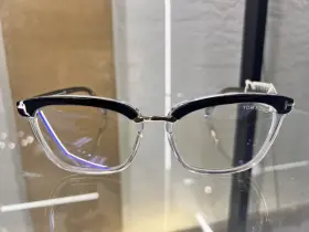 5550-b Tom Ford Eyeglasses New Tf Color 005 Black Size 54 Cat Blue Light 360