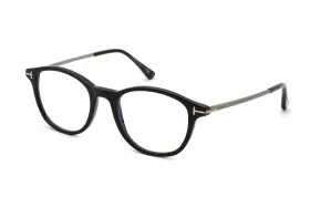 Ft5553-b Tom Ford 5553-b 001 Eyeglasses Shiny Black Frame 50mm