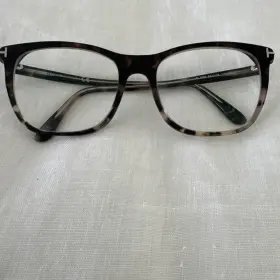 54-18-140 Tom Ford 5727-b Tf 056 Brown Tortoise Eyeglasses Logo Frames With Case
