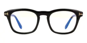 50-21-145 Tom Ford 5870-b Tf Eco 001 Black Square Plastic Eyeglasses Frame