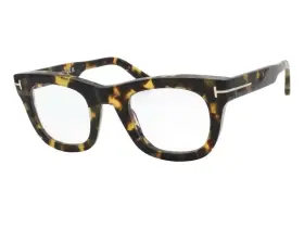 5872-b Tom Ford 055 Brown Green Tortoise Unisex Eyeglasses Blue Block 48mm New
