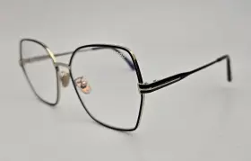 5876-b Tom Ford Eyeglasses New Tf Color 032 Black Gold Size 56 Large Authentic