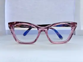 5909-b Tom Ford New Tf 072 Pink Authentic Eyeglasses Frames Cat Eye 455