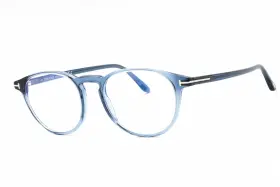 Ft5803-b Tom Ford 889214327321 090 Eyeglasses Shiny Blue Clear Frame 51mm Ft5803-b Tom Ford 889214327321 090 Eyeglasses Shiny Blue Clear Frame 51mm