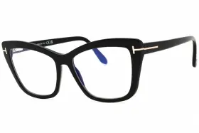 Ft5826-b Tom Ford 889214337313 001 Eyeglasses Shiny Black Clear Frame 55mm