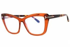 Ft5826-b Tom Ford 889214337320 048 Eyeglasses Shiny Dark Brown Clear Frame 55mm Ft5826-b Tom Ford 889214337320 048 Eyeglasses Shiny Dark Brown Clear Frame 55mm