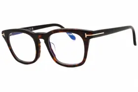 Ft5870-f-b Tom Ford 889214427793 052 Eyeglasses Dark Havana Clear Frame 52mm