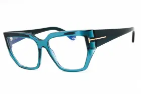 Ft5951-b Tom Ford 889214488961 092 Eyeglasses Shiny Blue Clear Frame 54mm