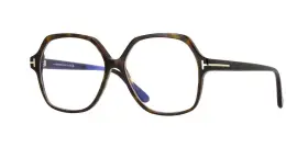 Ft6062-b Tom Ford 889214586865 Blue Block Shiny Dark Havana 052 Eyeglasses