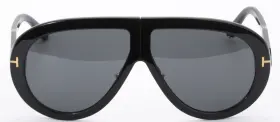 Ft0377 Tom Ford Brand New Troy Tf836 01a Shiny/grey Acetate Full Rim Sunglass Xlarge