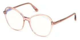 Tf5577-b Tom Ford Ft5577-b New Ft5577-b/s 072 Eyeglasses Shiny Pink Women Geometric