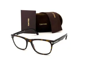 Ft5662-b Tom Ford 052 Havana / Clear Blue Block 54mm Eyeglasses Tf5662