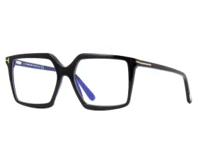 Ft5689-b Tom Ford 001 Eyeglasses Black Frame 54mm Inch No Clip On