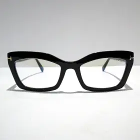 Tf5766-b Tom Ford Ft5766-b 001 Eyeglasses Womens Chunky Square Cat Eye Shiny Black Case