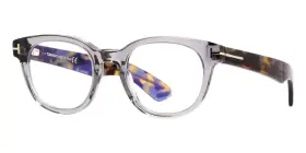 Ft5807-b Tom Ford 020 Grey Clear With Tort Eyeglasses-50mm- New Set