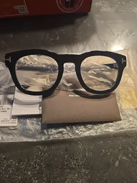 Ft5873-b Tom Ford 001 Black / Blue Block 49mm Eyeglasses Tf5873