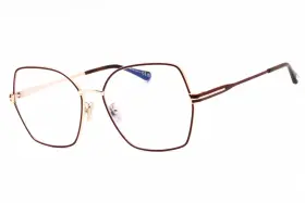 Ft5876-b Tom Ford Ft5876 028 Eyeglasses Shiny Rose Gold Frame 56mm