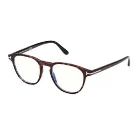 Ft5899-b052 Tom Ford Ft5899-b052/48 New Ft5899-b 052 Dark Havana/clear Blue Light Block 48mm Eyeglasses