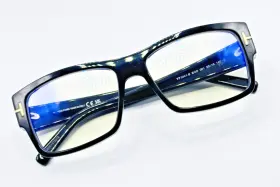 Ft5941-b Tom Ford Ft5941 Eyeglasses Frame 001 Shiny Black Square Blue Block Lens 55mm