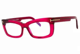 Ft5966-b Tom Ford Ft5966 075 Eyeglasses Shiny Fuxia Clear Frame 55mm
