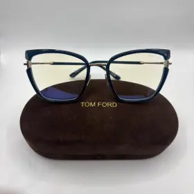 Ft5984-b Tom Ford 092 Eyeglasses Womens Shiny Light Blue Full Rim 54mm