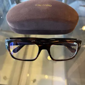 Ft6034 Tom Ford B 056 Coloured Havana Blue Block Rectangular Rx Able Eyeglasses