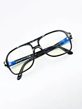 Ft6058-b Tom Ford Eyeglass Frames 001 Shiny Black Frame Blue Block Lens 50mm
