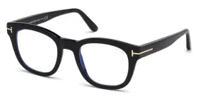 Tf-5542-b Tom Ford Eyeglasses Ft 5542 B 001 Shiny Black Frame Blue Block Lens 50mm New