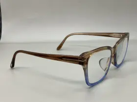 Tom Ford Tf5597-f-b Eyeglasses 047 Clear Beige/blue Cat Eye 54-15-140 Frames