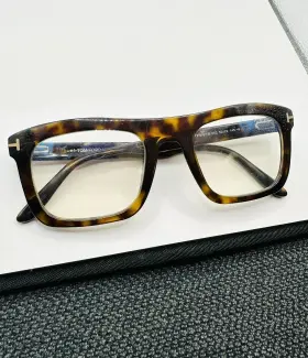52-22-145 Tom Ford Tf5757 Tf5757-b 052 Black Square Havana Optical Eyeglasses