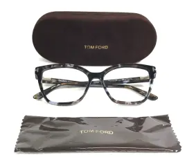 53-15-140 Tom Ford Tf5812-b Eyeglasses Frames 055 Brown Blue Havana Cat Eye