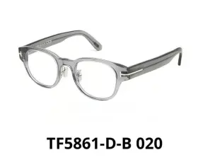 Tf5861-d-b Tom Ford 020 Grey/ Silver Bold Plastic Eyeglasses Frame 48-21-145