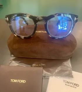 Tf5873-b Tom Ford Tf5873-b. Col 005 Eco Black Tokyo Tortoise. 49mm Round Eyeglasses