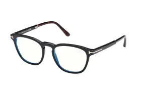 51-19-145 Tom Ford Tf5890-b Eco 005 Black Plastic Square Eyeglasses Frame