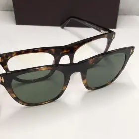 Tf5895-b Tom Ford 052 Dark Havana Square Eyeglasses New