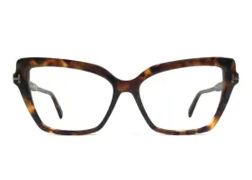 55-15-140 Tom Ford Tf5948-b Eyeglasses Frames Eco 052 Havana Butterfly Full Rim