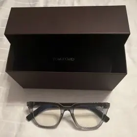 Tom Ford Tf5963-b Gray Plastic Full Rim Square Eyeglass Frames 50-20-145