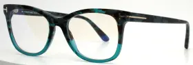 52-18-140 Tom Ford Tf5986-b 055 Teal Tortoise Womens Cat Eye Eyeglasses B 41 A