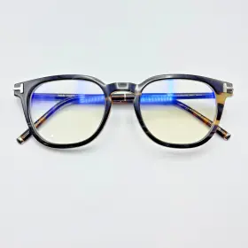 Tf6109-p-b Tom Ford Eyeglasses Frames Private 062 Black Brown Horn Square 49mm Tf6109-p-b Tom Ford Eyeglasses Frames Private 062 Black Brown Horn Square 49mm